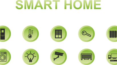 smart home, green, buttons