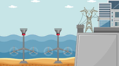 how does tidal energy work​