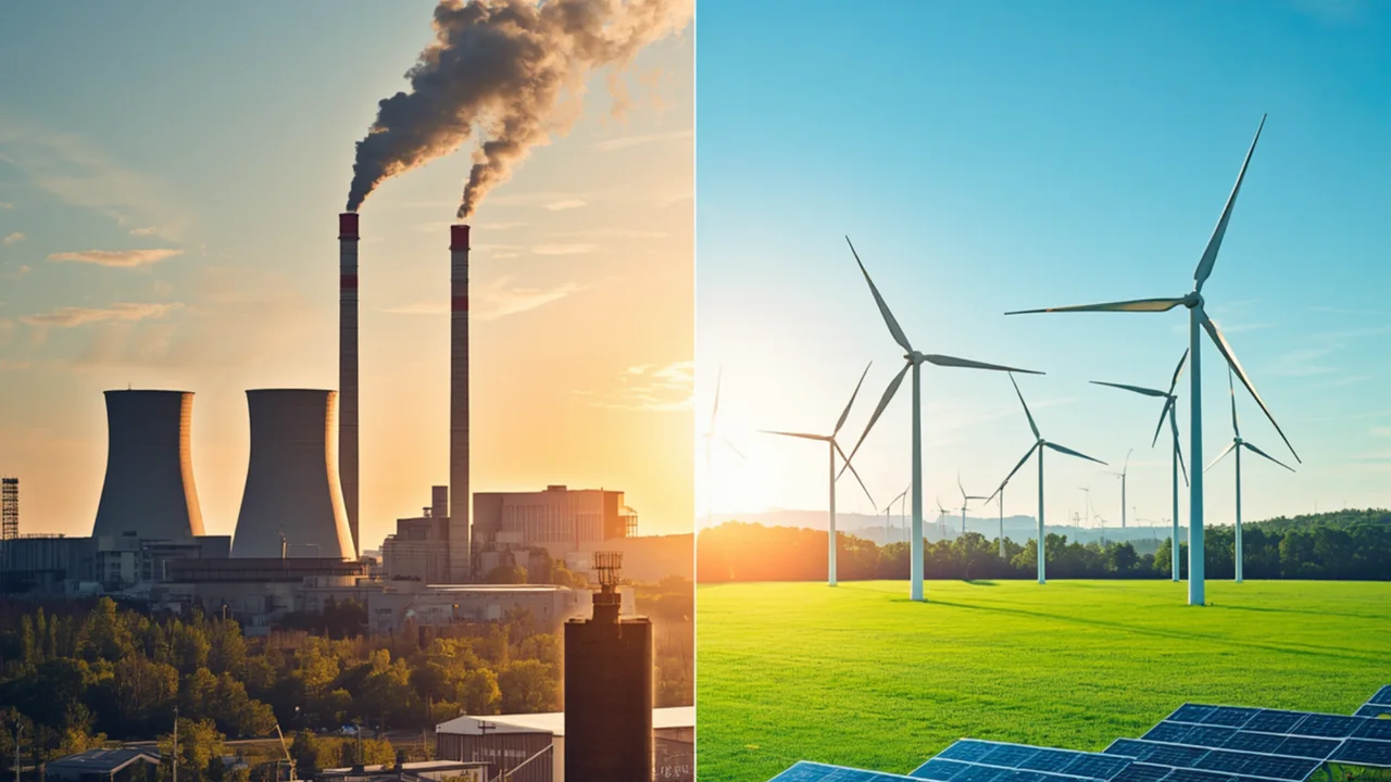 Traditional power plants versus renewable energy in Pennsylvania
