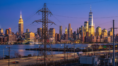Community solar array in New York supporting renewable energy goals and customer green energy options
