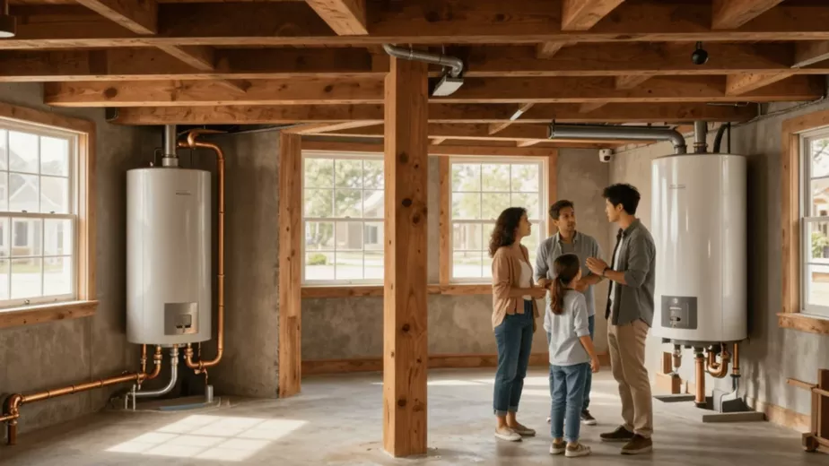 Gas and electric water heaters installed in a New York home