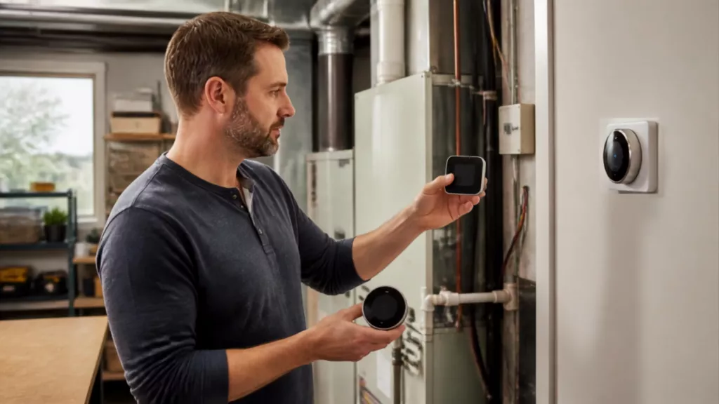 Different smart thermostat options compatible with residential HVAC systems