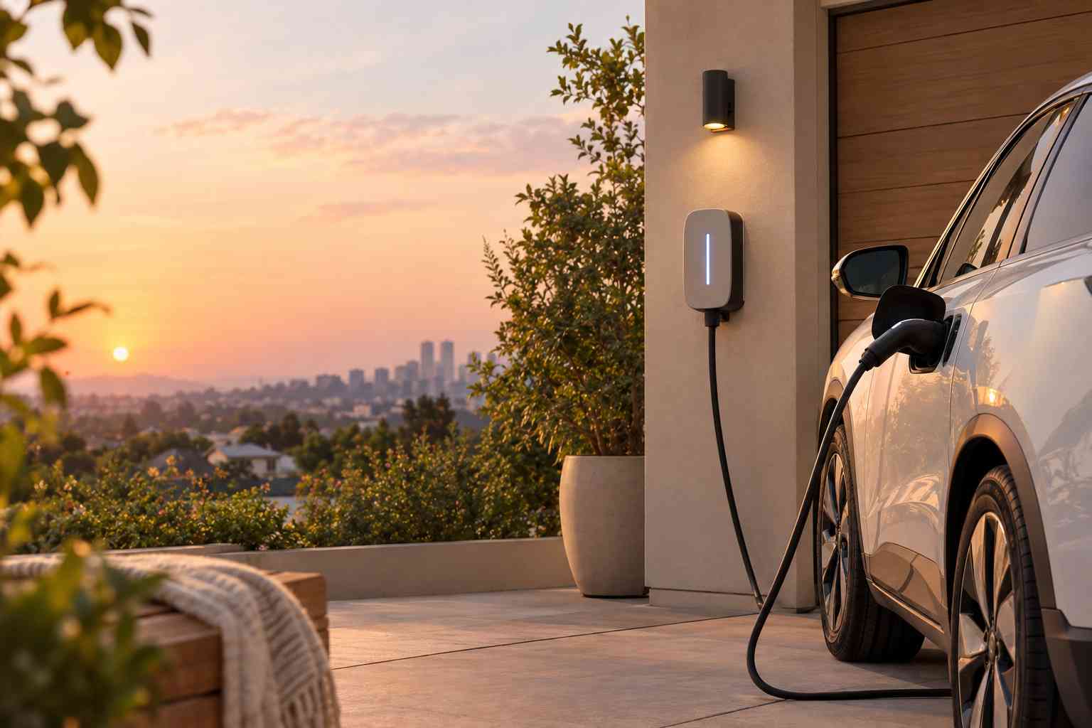 Electric vehicle charging at home during off-peak hours under a time-of-use electricity rate